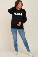 Black Mama Graphic Maternity Pullover Sweatshirt