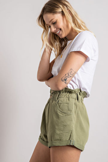 Sage Cotton Shorts