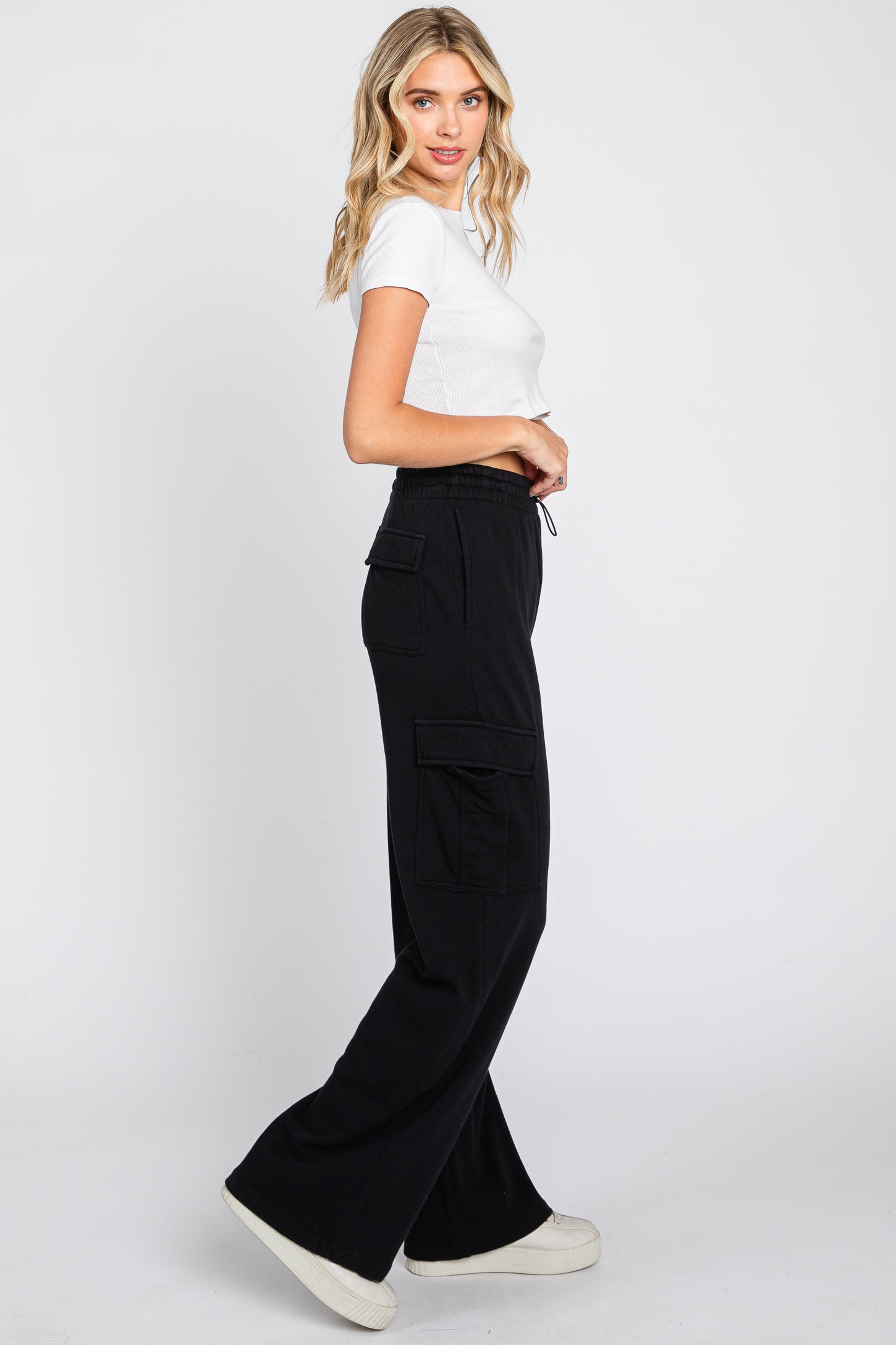Black Pocketed Lounge Pants