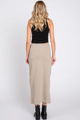 Taupe Basic Maxi Skirt