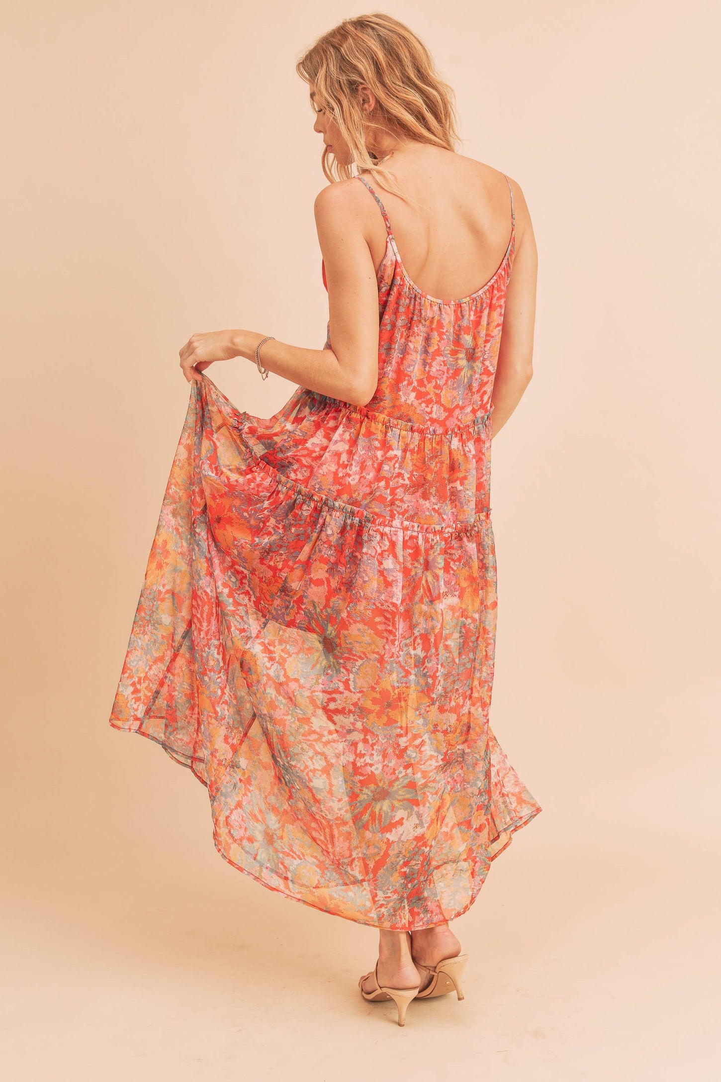 Red Floral Maxi Dress