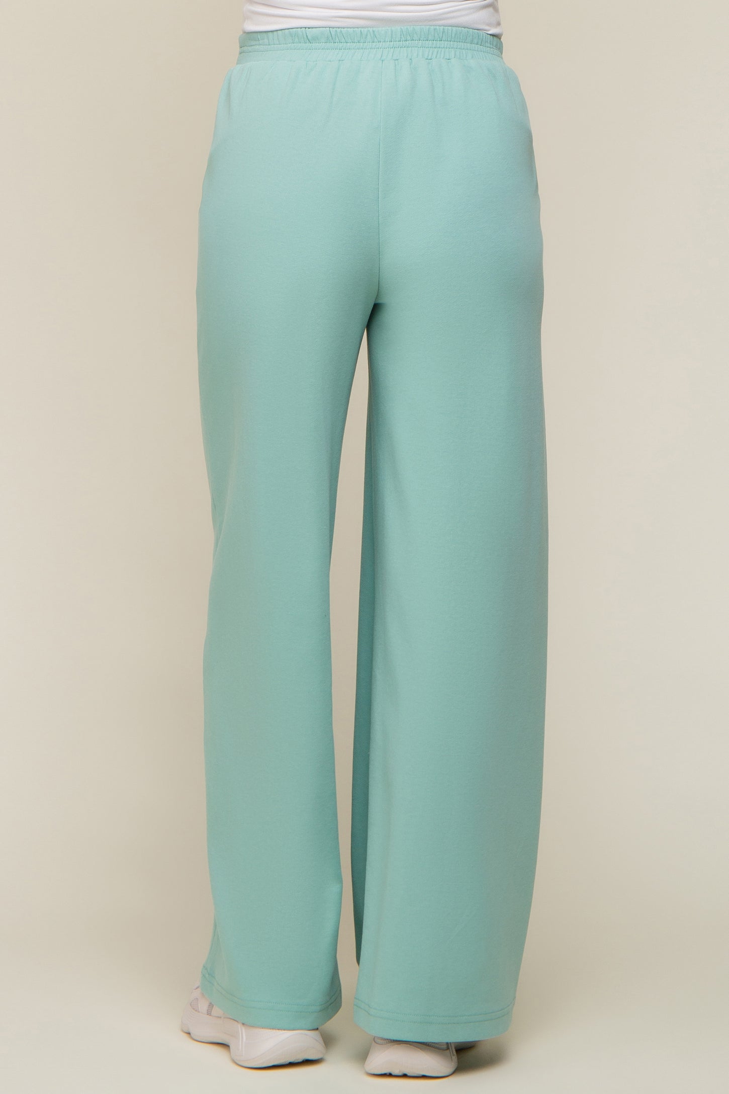 Mint Green Basic Wide Leg Maternity Lounge Pants