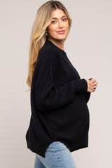 Black Maternity Long Sleeve Sweater