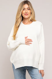 Ivory Maternity Long Sleeve Sweater