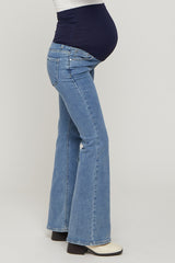 Blue Flared Maternity Jeans
