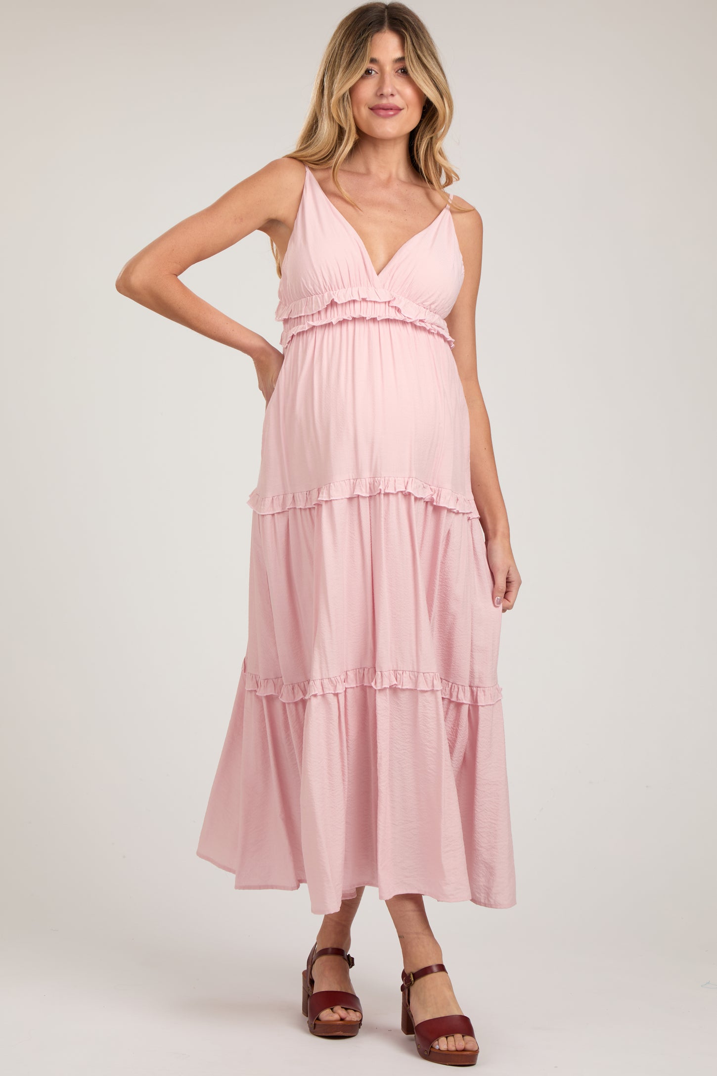 Pink Floral Pink Ruffle Maternity Dress Pink Maternity Dress, Baby Shower Dress, Pink Maternity Dress For Pink Floral Pink Ruffle Maternity Dress Pink Maternity Dress, Baby Shower Dress, Pink Maternity Dress For