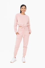 Light Pink Slim Fit Maternity Joggers