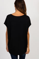 PinkBlush Black Zipper Front Top